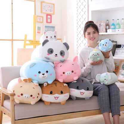 Cute Soft Animal Cartoon Pillow Cushion - 9Lives