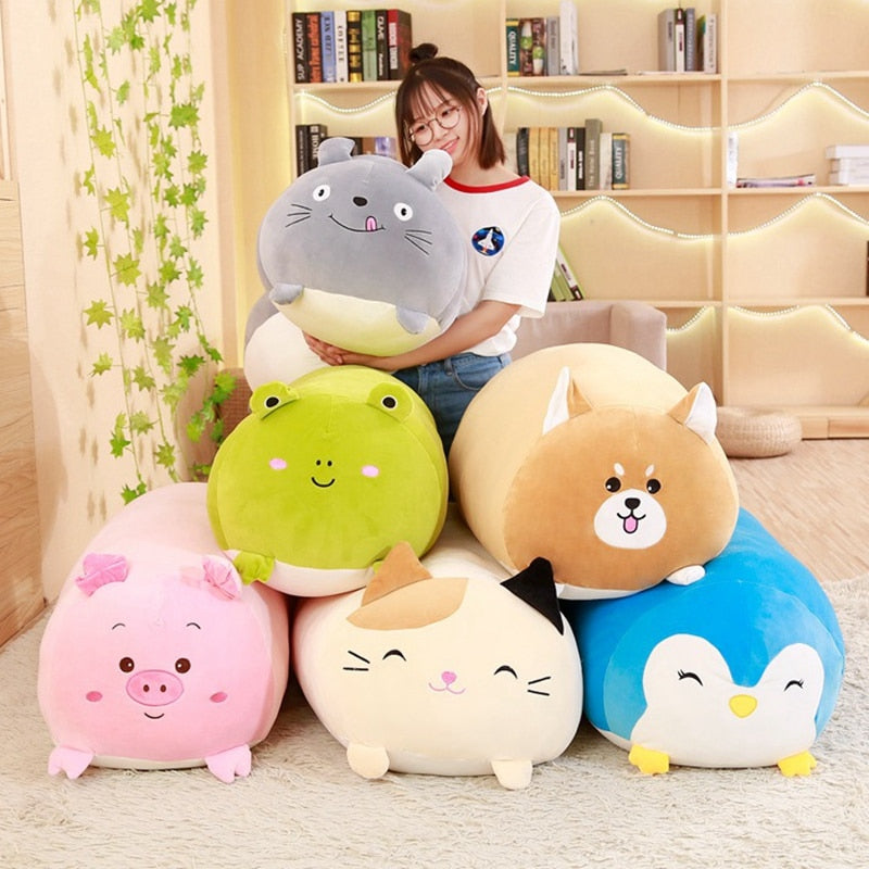 Cute Soft Animal Cartoon Pillow Cushion - 9Lives